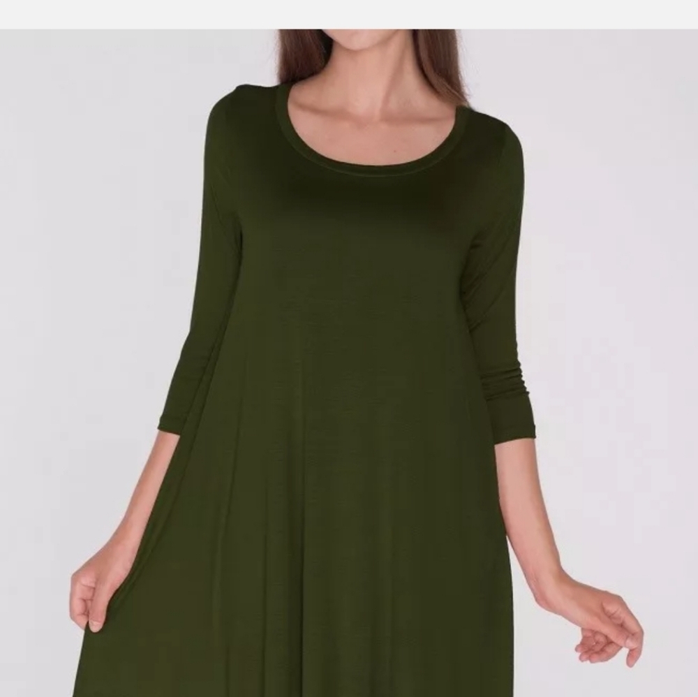Olive green lightweight tunic top women's size XL